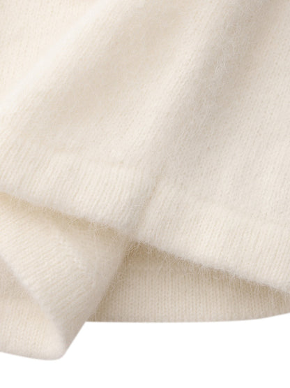 Brigitte Off-Shoulder Knit White Top