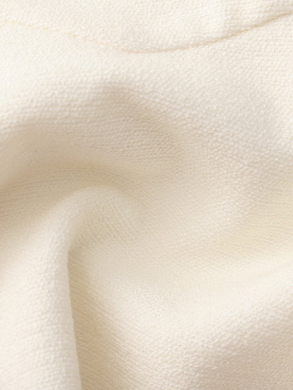Camille Crystal-Button White Peplum Vest