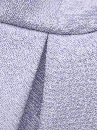 Camille Crystal-Button Purple Peplum Vest