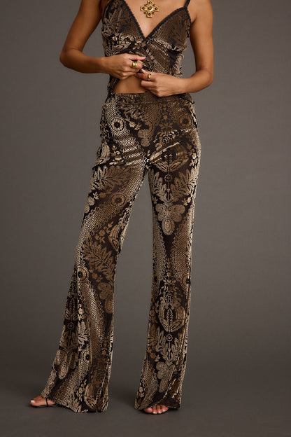 Silver Springs Burnout Velvet Flare Pants