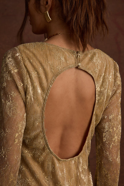 Tate Gold Mini Dress