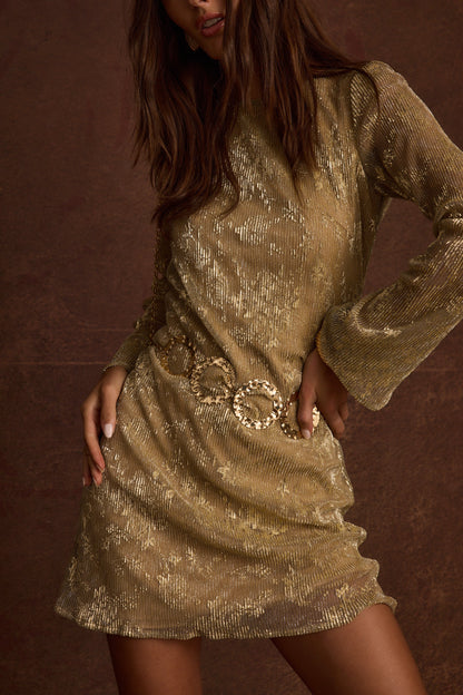 Tate Gold Mini Dress