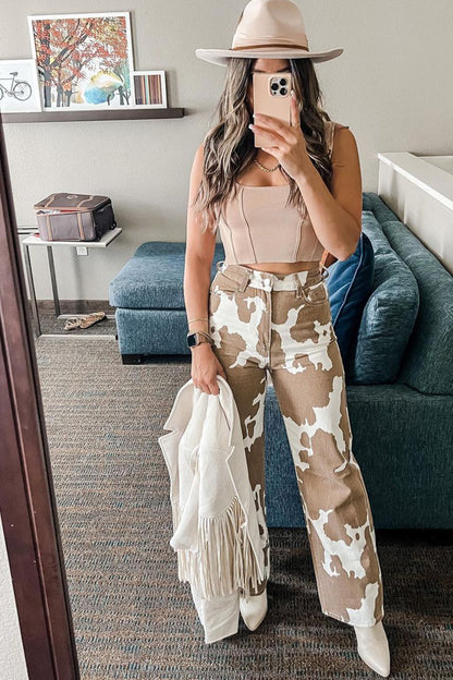 Midland Cow Print Jeans