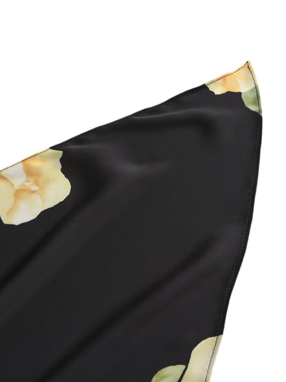 Brielle Floral Black Hair Scarf