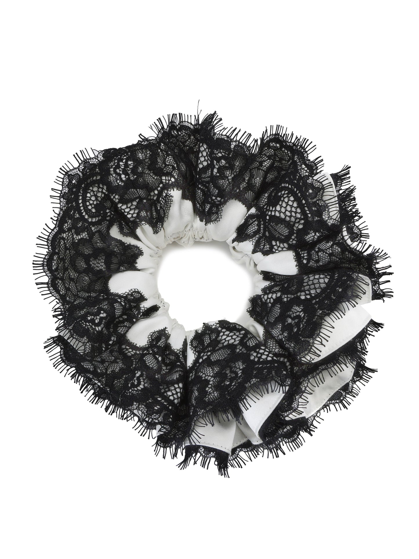 Alexandra Lace White Scrunchie