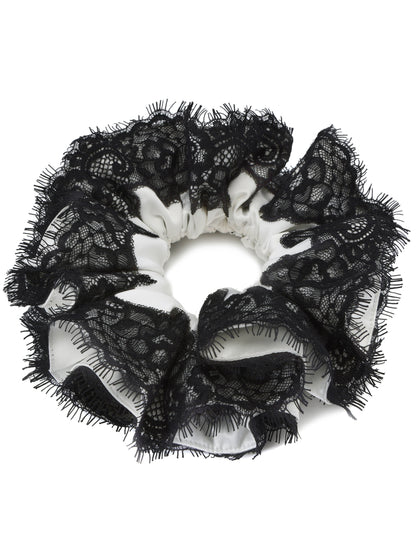 Alexandra Lace White Scrunchie
