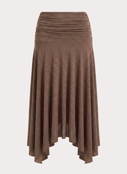 Zayde Midi Skirt - Taupe