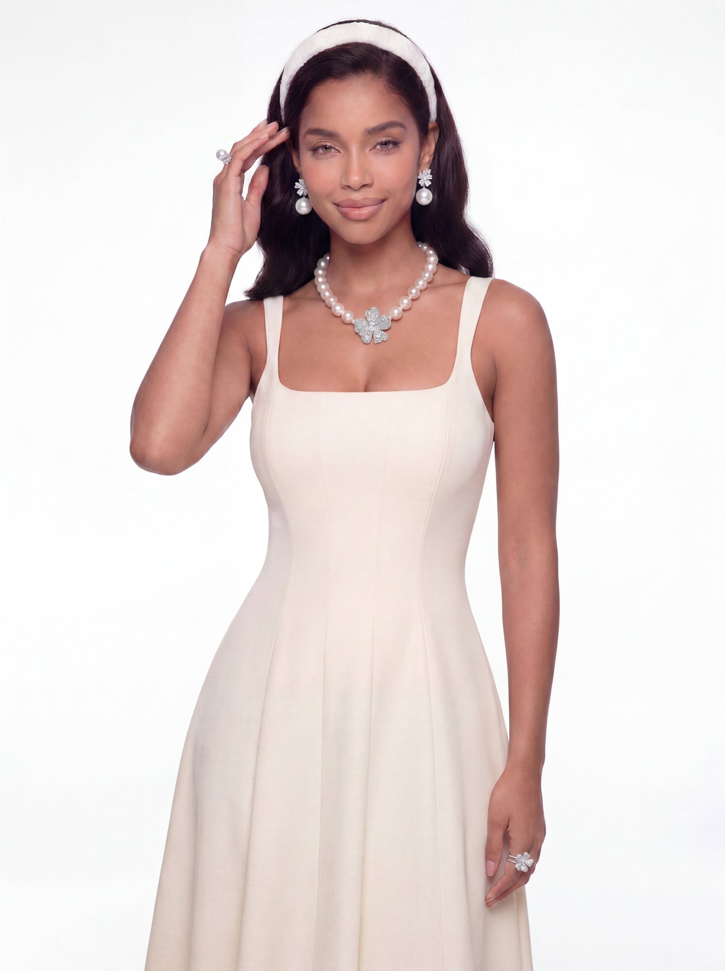 Delilah Cut Out Champagne Dress