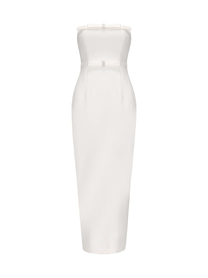 Demi Bow Dress (White) (Final Sale)