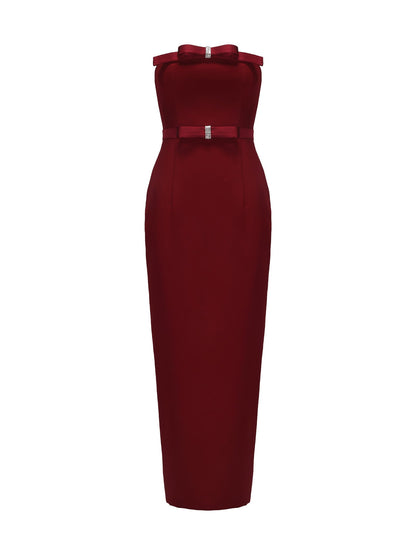 Demi Bow Dress (Red) (Final Sale)