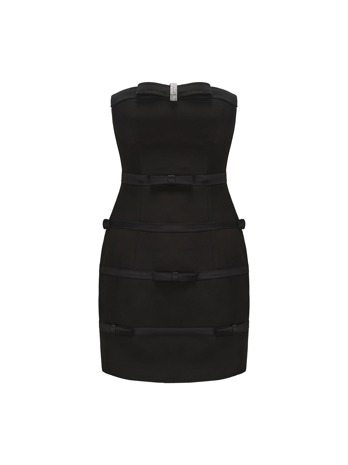 Lucie Bow Dress (Black) (Final Sale)