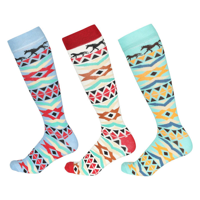 AWST Int'l Ladies Aztec Knee Socks-Breeches.com