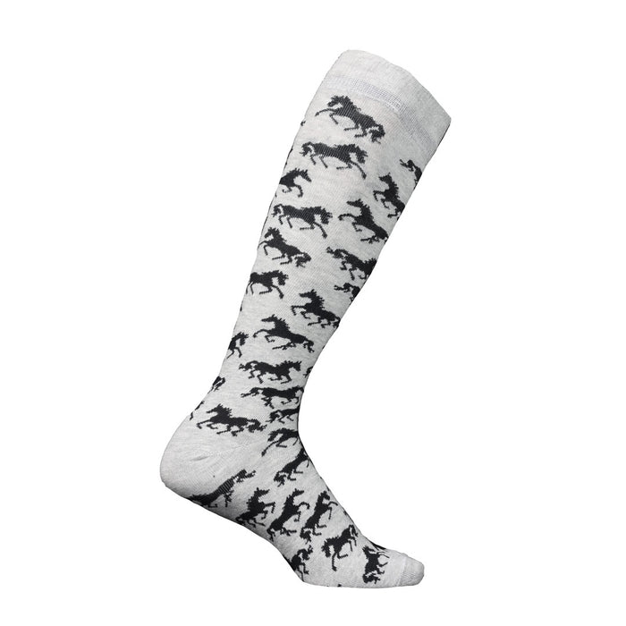 AWST Int'l Ladies "Lila" Galloping Horses Knee Socks - 6 Pack
