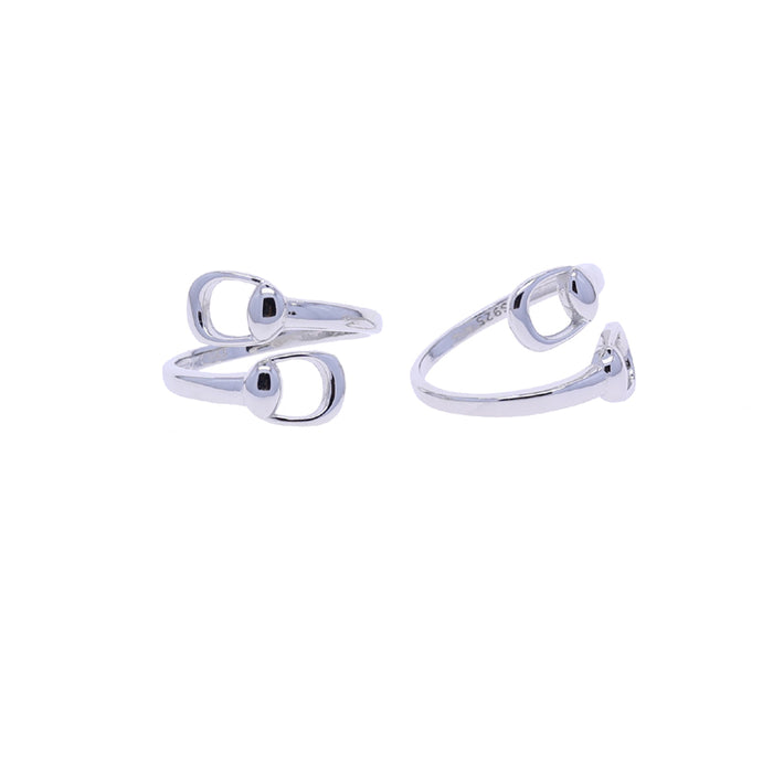AWST Int'l Snaffle Bit Sterling Silver Adjustable Wrap Ring - Breeches.com