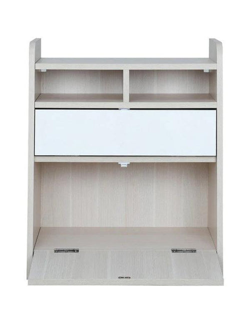 Axess Kids Wall Mounted Study Table in White & Mellow Green Colour - Urban Galleria