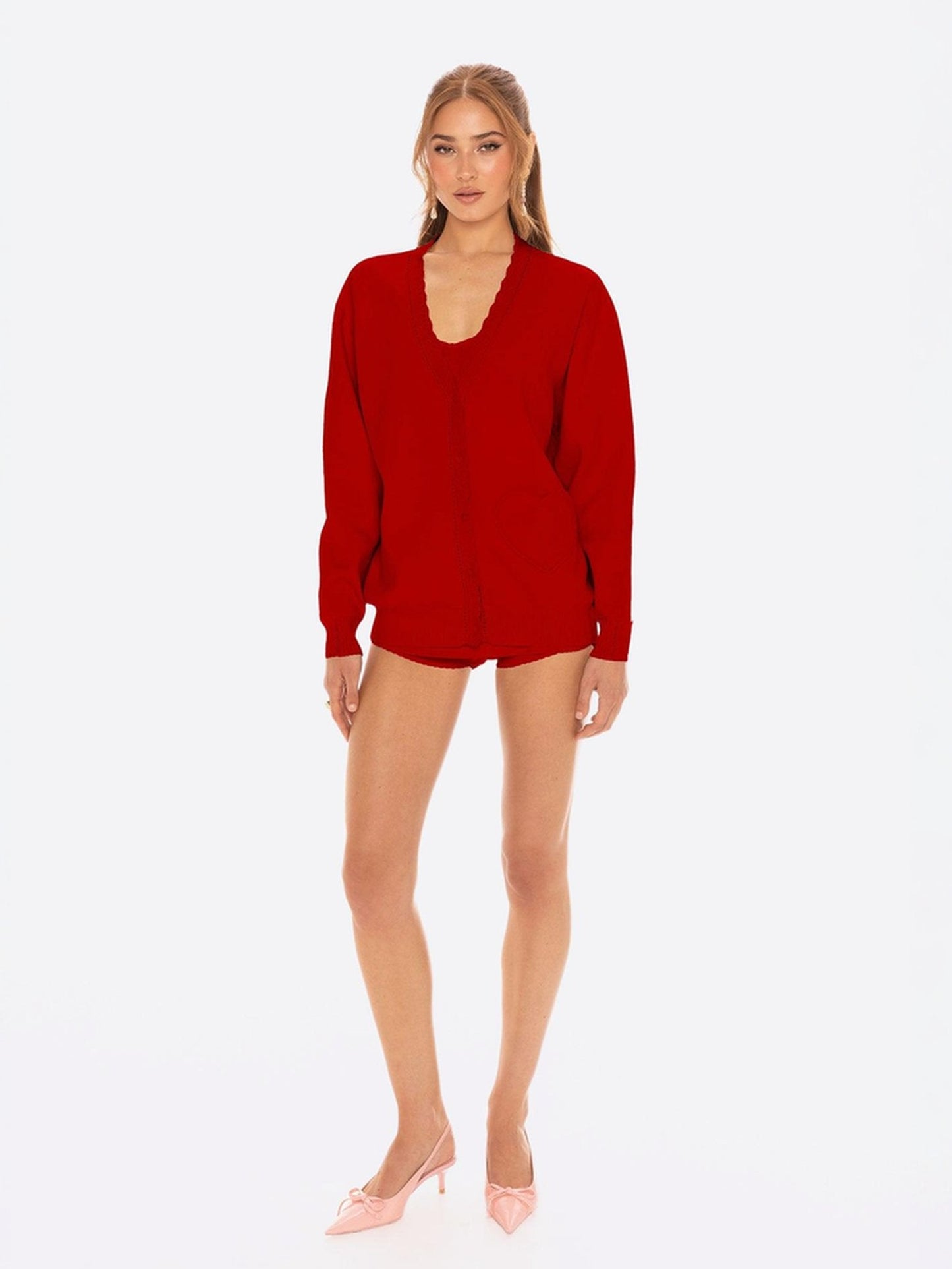 Carrie Cardigan (Red)