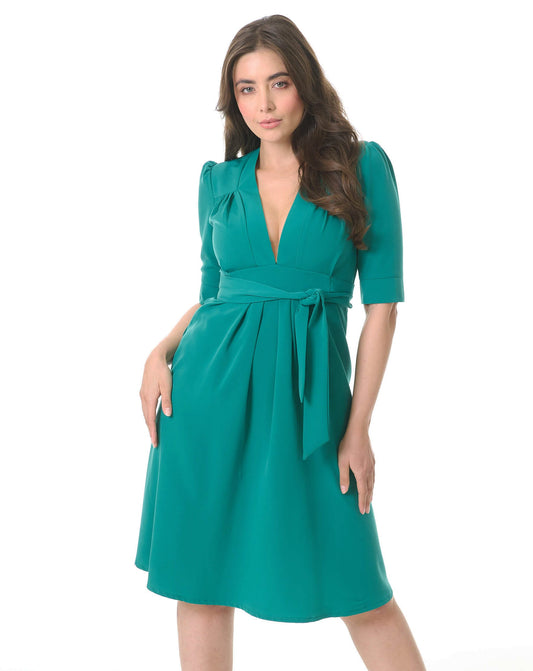 1970s Celia Dress - Emerald Green