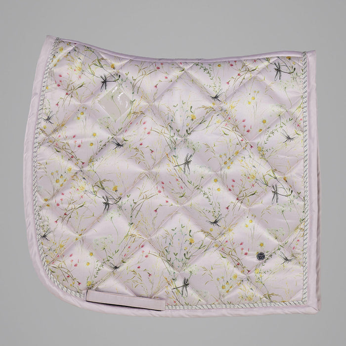 Dapplebay Dragonfly Meadow Dressage Saddle Pad-Light Pink