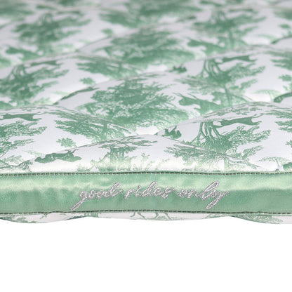 Dapplebay Equestrian Toile Dressage Saddle Pad-Green/White