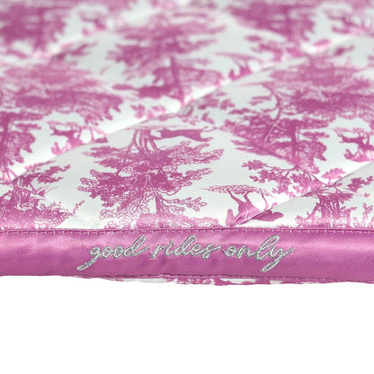 Dapplebay Equestrian Toile Dressage Saddle Pad-Rose/White