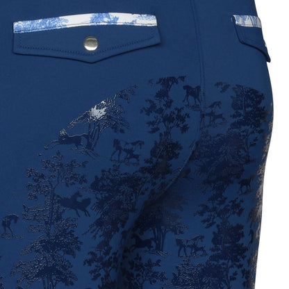 Dapplebay Equestrian Toile Essential Tights-Navy