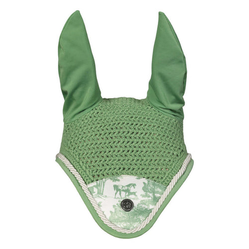 Dapplebay Equestrian Toile Fly Veil-Green/White