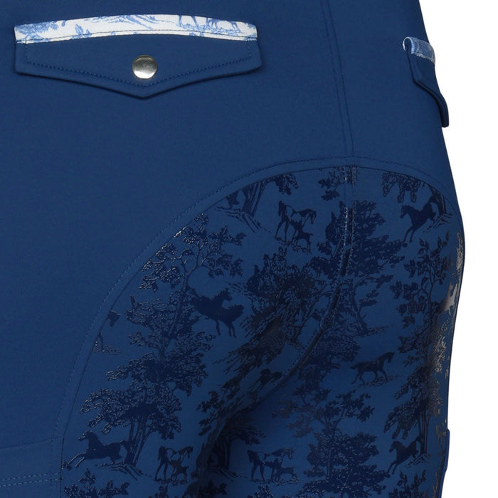 Dapplebay Equestrian Toile Full Seat Breeches-Bright Navy