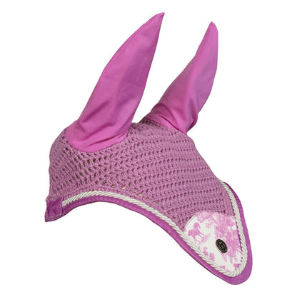 Dapplebay Equestrian Toile Pony Fly Veil-Rose/White