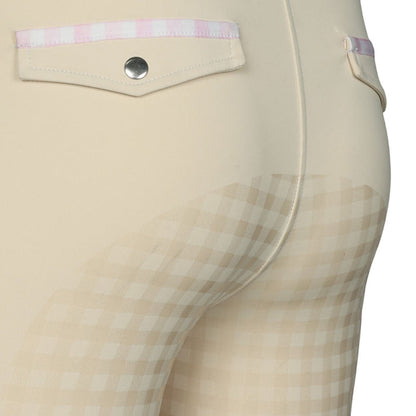Dapplebay Gingham Essential Full Seat Tights-Tan