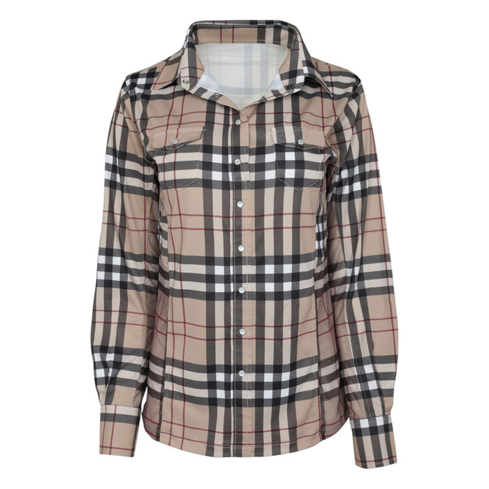Dapplebay Holiday Plaid Western Top - Breeches.com