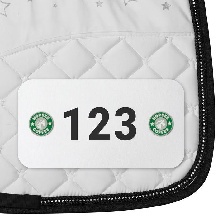 Dapplebay Horse Show Number Pins - Horses & Coffee
