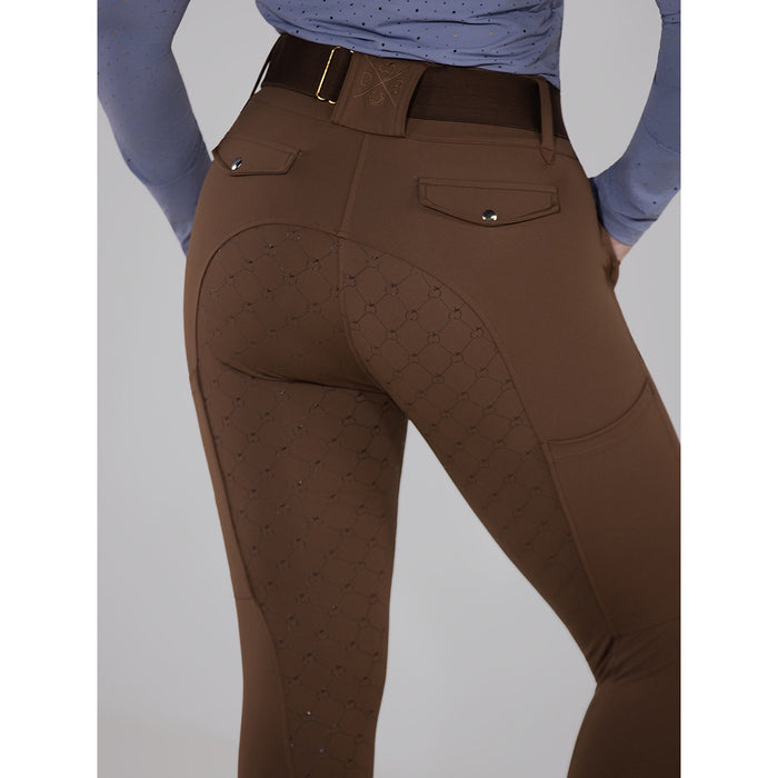 Dapplebay Hybrid Silicone Full Seat Breeches-Chestnut