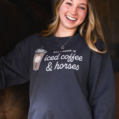 Dapplebay Iced Coffee & Horses Sweatshirt