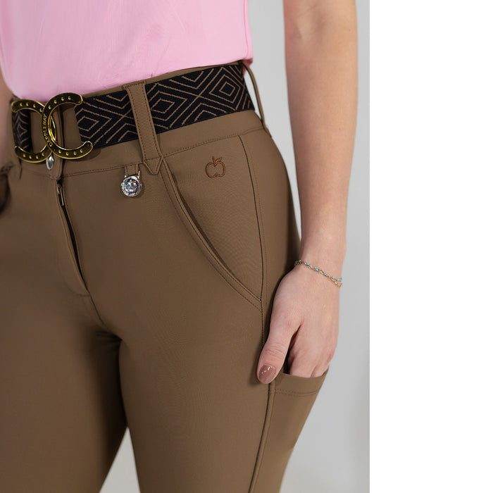 Dapplebay Sport Suede Knee Patch Breeches-Chestnut