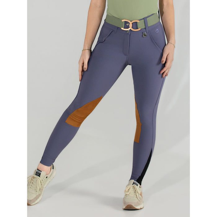 Dapplebay Sport Suede Knee Patch Breeches-Purple Dusk
