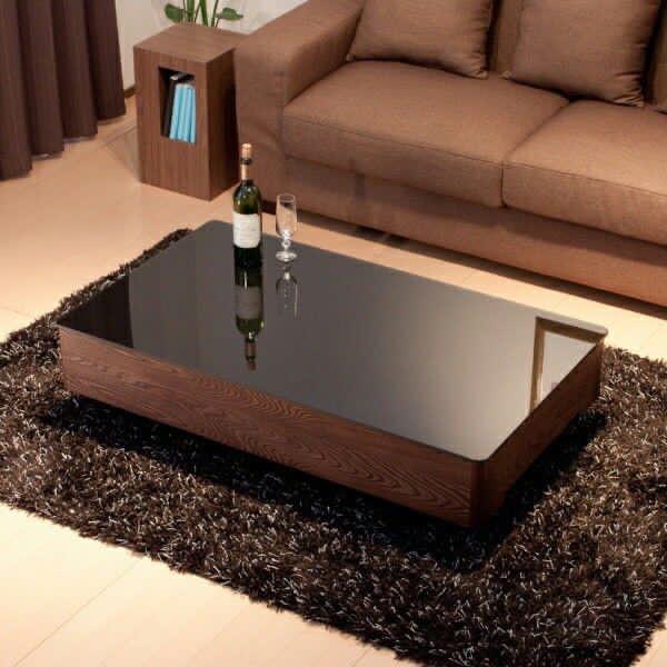 Glass top coffee table