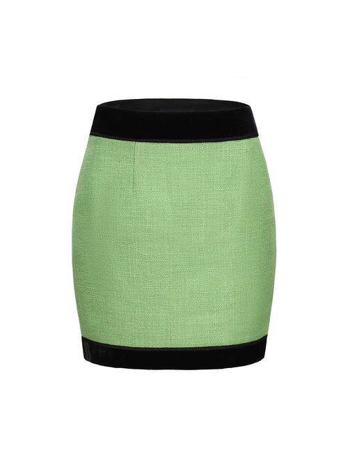 Michelle Tweed Skirt (Green) (Final Sale)