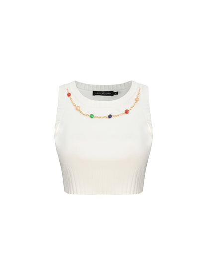 Kennedy Knit Top Set (White) (Final Sale)