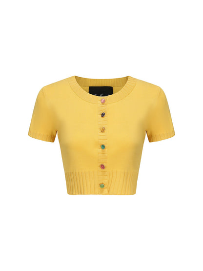 Kennedy Knit Top Set (Yellow) (Final Sale)
