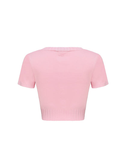 Kennedy Knit Top Set (Pink) (Final Sale)