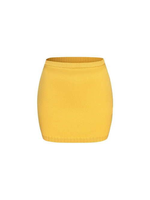 Kennedy Knit Skirt (Yellow) (Final Sale)