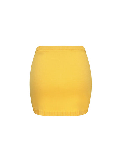 Kennedy Knit Skirt (Yellow) (Final Sale)