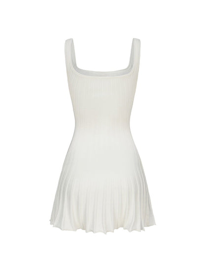 Janelle Knit Dress (White) (Final Sale)