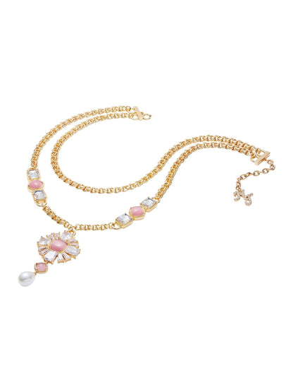 Cassandra Double Layer Pendant Necklace (Final Sale)