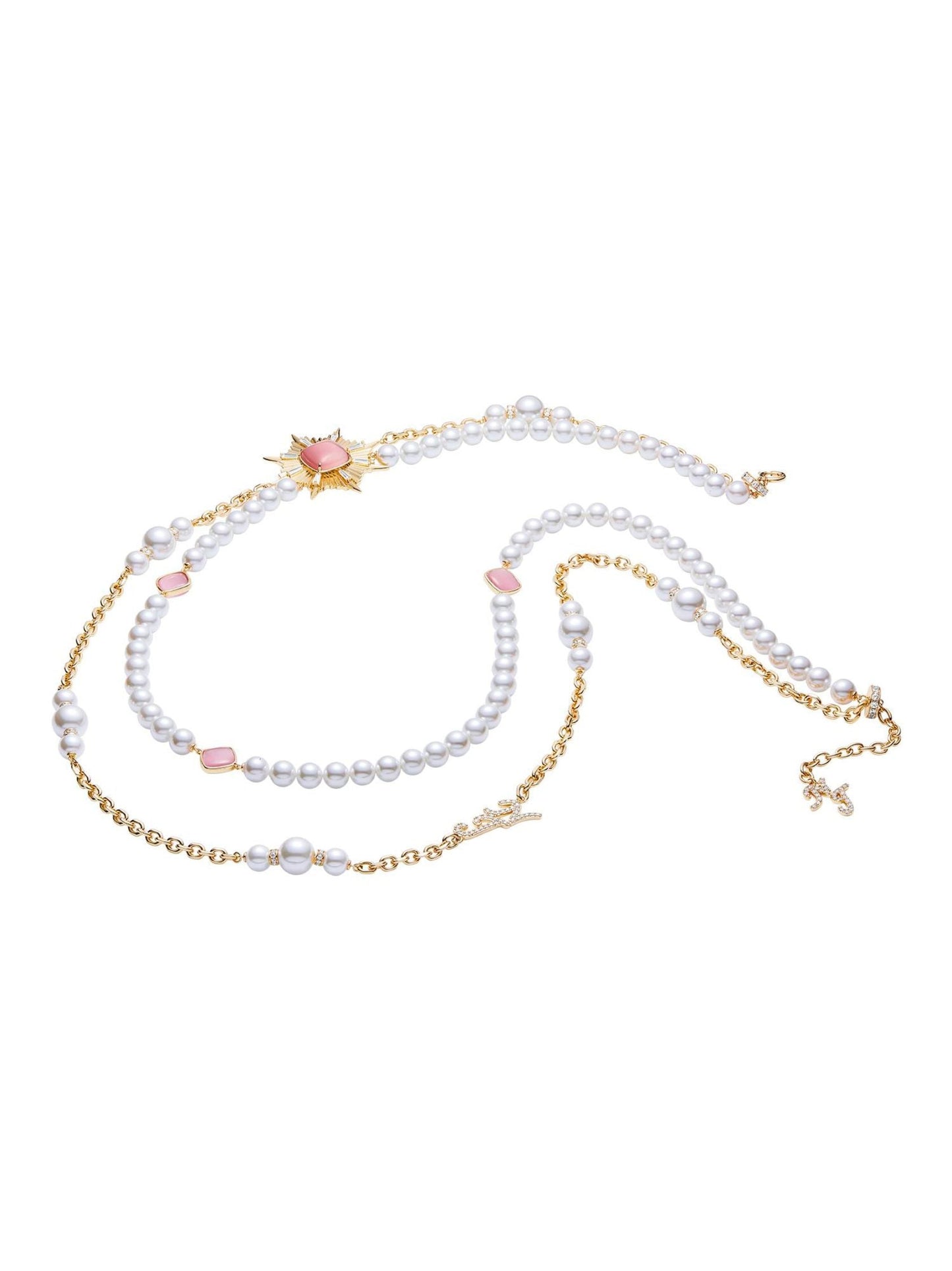 Anika Pearl Necklace (Pink) (Final Sale)