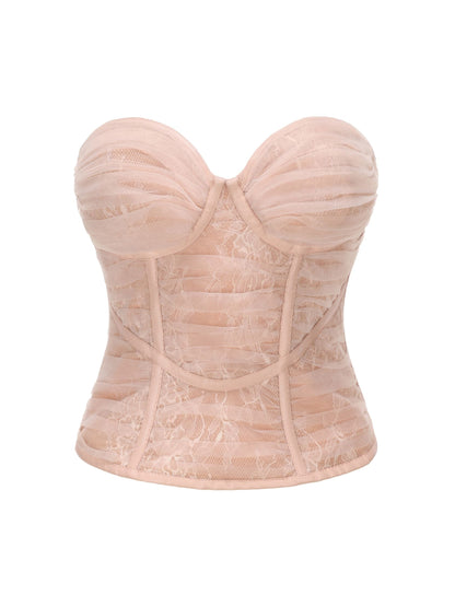 Cara Bustier Top (Pink) (Final Sale)
