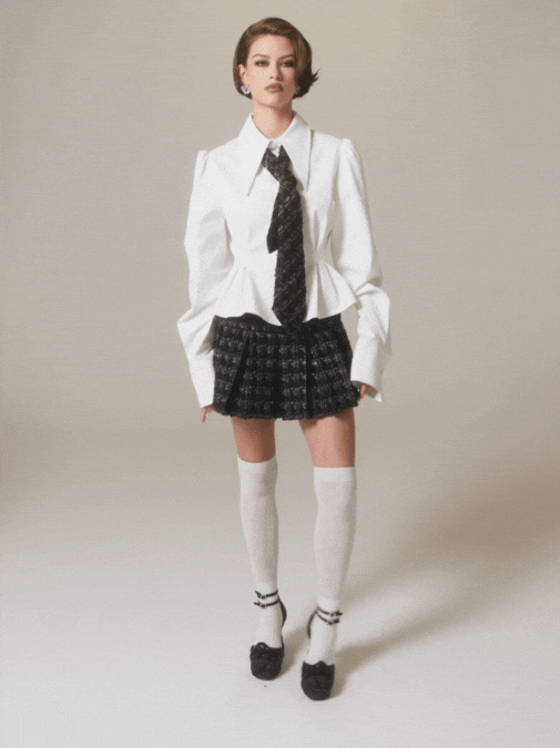 Kensie Top + Tie (Final Sale)