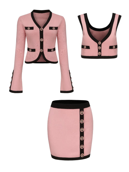 Matilda Knit Set (Pink) (Final Sale)