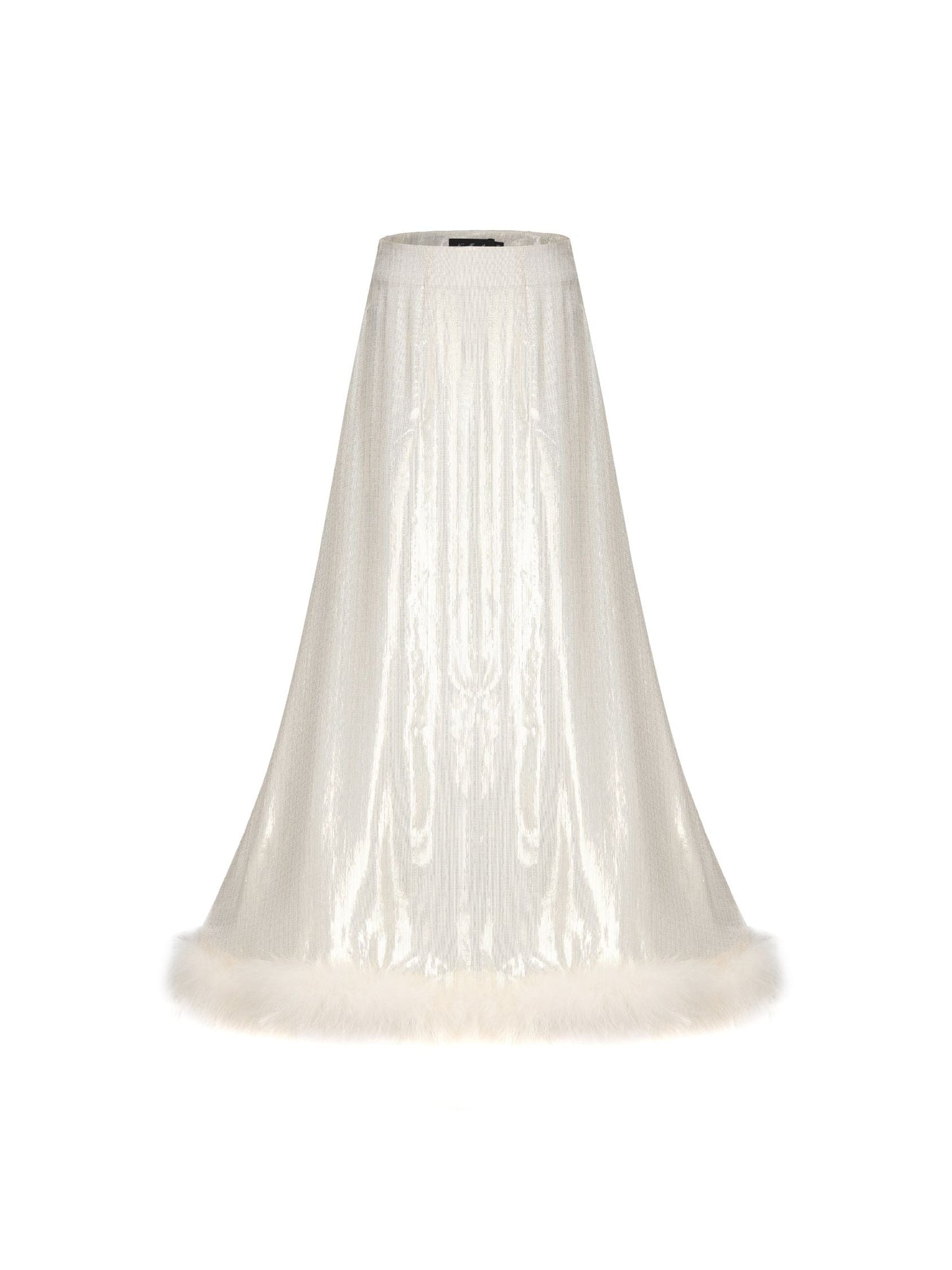 Christina Velvet Skirt  (White)
