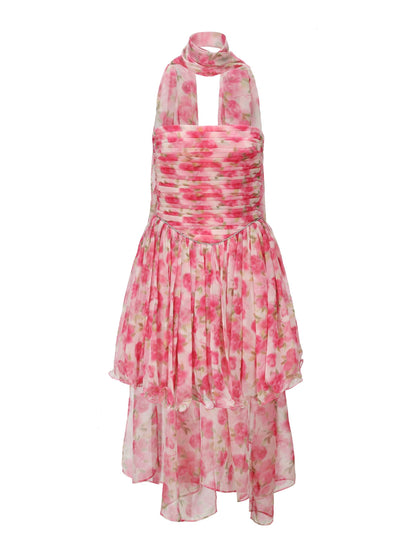 Chloe Dress (Pink Print) (Final Sale)